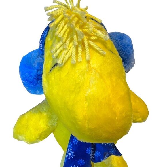 Peanuts Woodstock Snowflake Scarf Headphones Standing Plush 19” - Picture 9 of 16